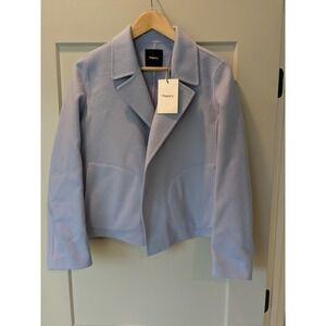 NWT Theory Sileena Wool Cashmere‎ Blend Cropped Jacket Periwinkle Blue Women S